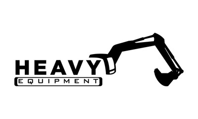 Heavy equipment symbol vector logo