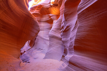 Lower Antelope Canyon a Natural attraction in the Navajo Reservation near Page, Arizona USA