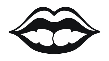Female lips isolated on a white background. Vector illustration