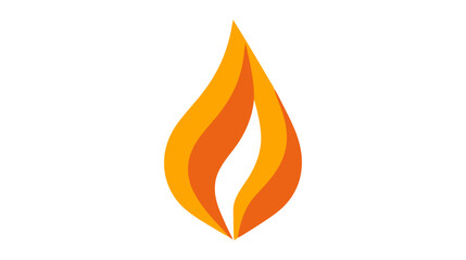 Modern fire logo or icon design. Vector illustration on white background.