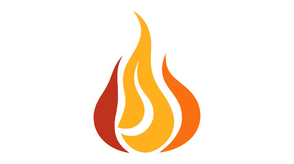 Modern fire logo or icon design. Vector illustration on white background.