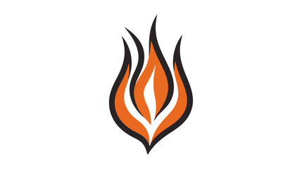 Modern fire logo or icon design. Vector illustration on white background.