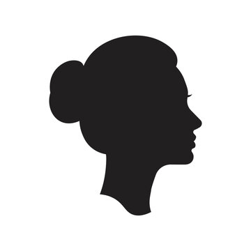 women side face silhouette vector