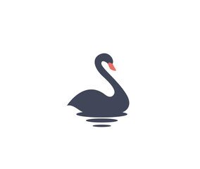 Swan logo and symbol vector