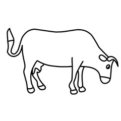 Cow Outline Vector