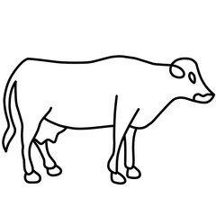 Cow Outline Vector