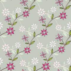 Floral Seamless Pattern. Vector Background