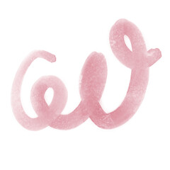 Pink Watercolor Doodle Squiggle