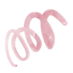 Pink Watercolor Doodle Squiggle