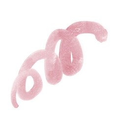 Pink Watercolor Doodle Squiggle
