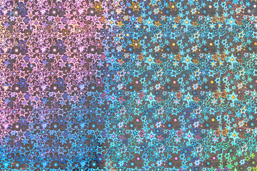 Holographic paper with a geometric pattern. Background or backdrop