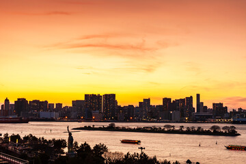 Fototapeta premium お台場の夕景 東京都市風景