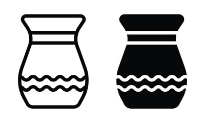 Vase icon with outline and glyph style.