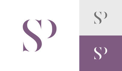 Letter SP initial monogram logo design