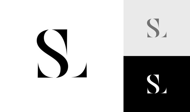 Letter SL initial monogram logo design