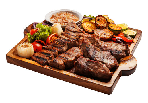 Parrillada in transparent background. Generative AI.