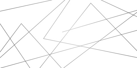 Abstract black and white liens with many squares and triangles shape on white background. Abstract geometric lines background. Vector illustration.