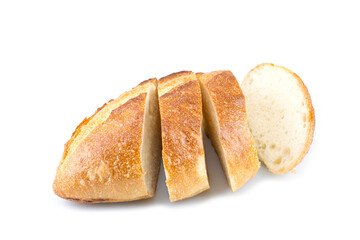Slice French toast isolated on white background
