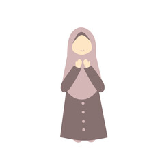 Cute Faceless Muslim Girl