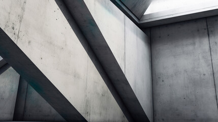 Obraz premium 打ちっ放しのコンクリートの建造物の壁面 Generative AI