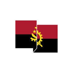 Angola flags icon set, Angola independence day icon set vector sign symbol