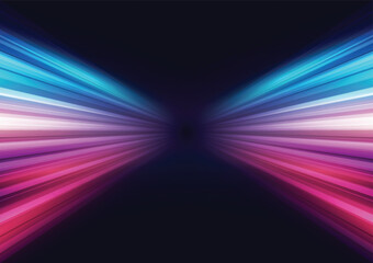 Modern abstract high-speed light motion effect on black background. vector illustration.