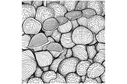 illustration of Mushroom pattern