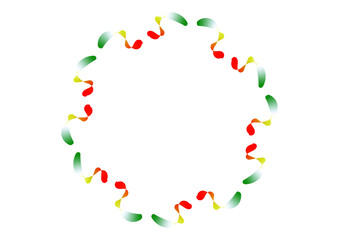 christmas wreath isolated on white