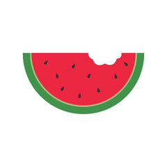 watermelon fruit slice sweet juicy vector illustration