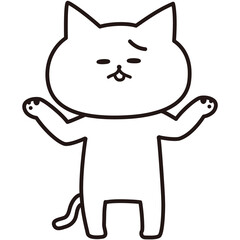 色加工ok　ねこ素材No.192 やれやれ