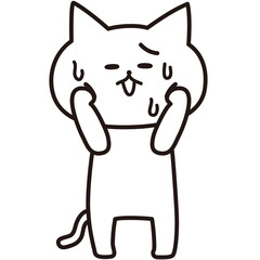 色加工ok　ねこ素材No.195 怯え