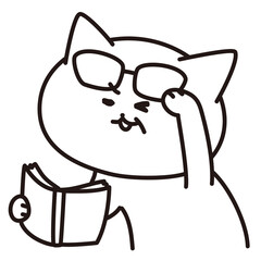 色加工ok　ねこ素材No.198 老眼