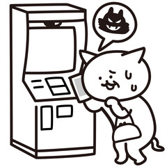 色加工ok　ねこ素材No.200 ATM詐欺