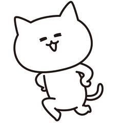 色加工ok　ねこ素材No.207 スキップ