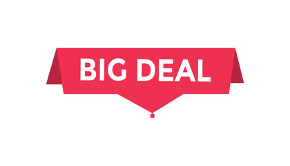 Big deal  button web banner templates. Vector Illustration 