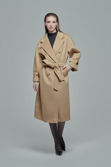 trendy felt coat