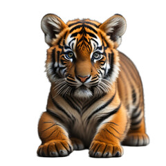 Fototapeta na wymiar Bengal Tiger, Royal Tiger, Big Tiger, isolated, transparent background, no background. Generative AI.