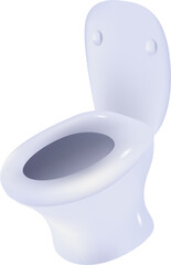 Toilet 3d cute element png illustration