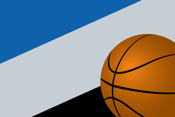 basketball with color theme background of professional basketball team. vector of blue black and gray bakcground for basketball team