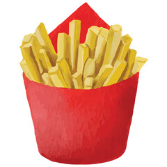 French Fries Fast Food Clip art Element Transparent Background