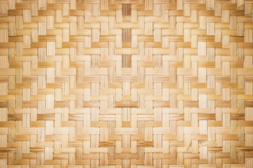 close up woven bamboo pattern - obrazy, fototapety, plakaty