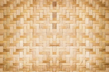 Gordijnen close up woven bamboo pattern © prapann