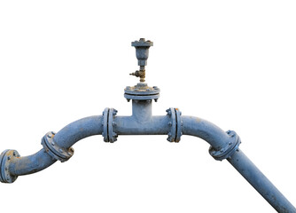Vent valve for water supply pipes isolated on white