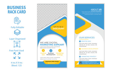 Obraz premium Business Marketing Rack dl flyer door hanger card template Design