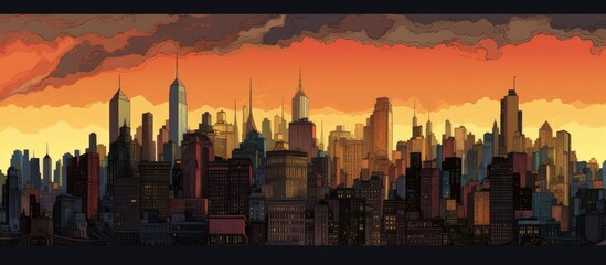 Obraz na płótnie Canvas city skyline