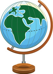 globe on white background, Globe icon in flat style.
