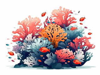 illustration of colorful corals