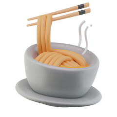 3D Cooking Noodles Illustration