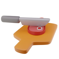 3D Cutting Meat Illustration