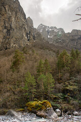 Mountain landscape. Ossetia. tsey gorge